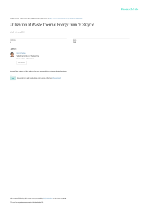 UtilizationofWasteThermalEnergyfromVCRCycle