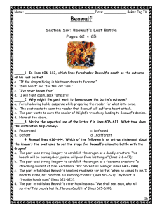 beowulf reading comprehension section 6