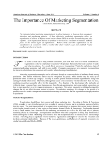 The Importance Of Marketing Segmentation
