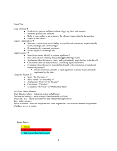 Law Exam Study Guide: Jurisdiction, Analysis, Civil Justice