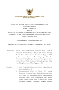 PermenLHK No. 2 2022 tentang Jukops DAK Fisik Penugasan Bidang LHK TA. 2022 (1)