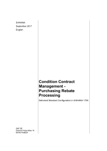 CCM Purchasing Rebates Standard Configuration