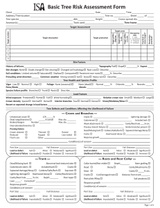 Tree Risk Assessment Form - ISA Standard