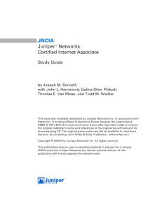 JNCIA Study Guide - Juniper