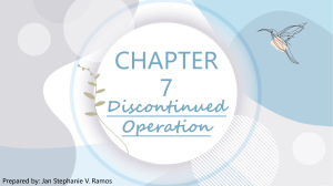 Chapter 7-Discontinued Operation