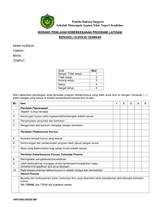 Borang Penilaian Keberkesanan Latihan
