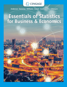 David R. Anderson  Dennis J. Sweeney  Thomas A. Williams  Jeffrey D. Camm  James J. Cochran - Essentials of Statistics for Business & Economics-Cengage Learning (2019)