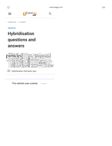 Hybridisation questions and answers   Examsegg Learning