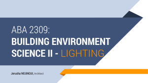 ABA 2309 Building Environment Science II - Lighting-3