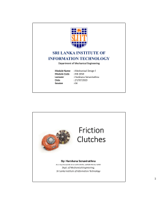  Friction Clutches