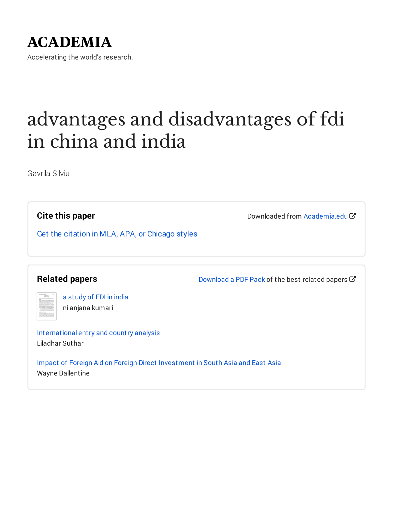 advantages and disadvantages of foreign aid pdf
