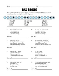 Cell Riddles use as opening for Monday