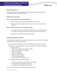 Creating a New Budget Student Assignment (1)