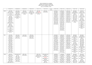 2021 22 FIRST YEAR TUTORIAL TIMETABLE