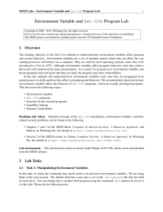 Environment Variable and SetUID