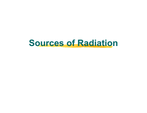 Sources of Radiation