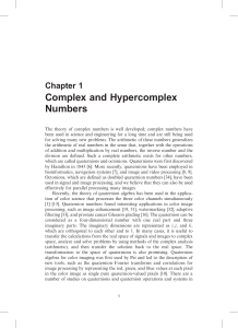 Complex and Hypercomplex Numbers