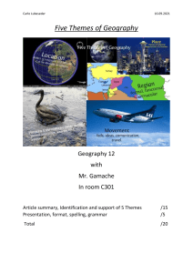 Five Themes of Geography 1