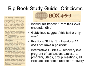 Big book Study Guide - Critisicms 1977 Box 4-5-9