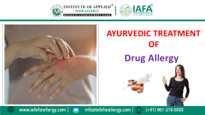 Ayurvedic Treatment of Drug Allergy