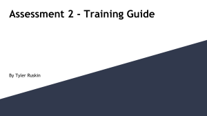 Assessment 2 - Training Guide