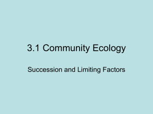 Biology Chapter 3.1 Comunity Ecology