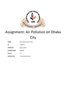 Air pollution of Dhaka City