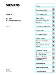 SIMATIC S7-300 Module Data Manual