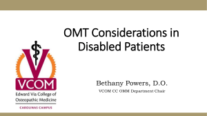 OMT Considerations in Disabled Patients