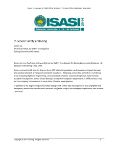 ISASI 2014 - Lie - Boeing - In Service Safety at Boeing