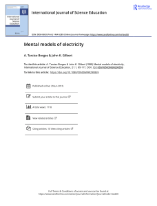 Mental models of electricity