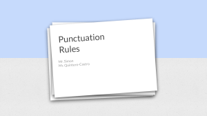 Punctuation Rules