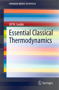 2020 Book EssentialClassicalThermodynami