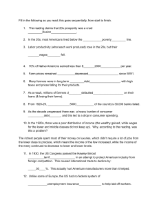 Copy of The Great Depression  Why it Happened Answer Sheet