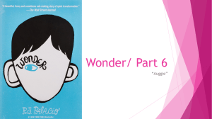 Wonder Chapters 6 and 7 Quiz