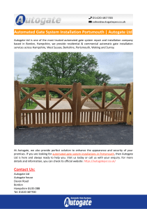 Automated Gate System Installation Portsmouth