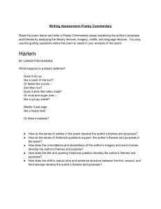 Writing Assessment--Poetry Commentary