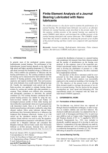 Finite element analysis of a journal bearing lubri