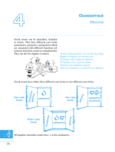 Ελληνικά Ουσιαστικά: Κλίσεις και Μορφές