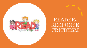 Q3 W8 Reader-Response Criticism