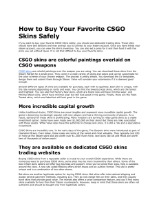 How to Buy Your Favorite CSGO Skins Safely