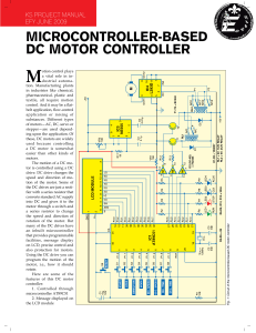 Microcontroller Based Dc Motor Speed Controller