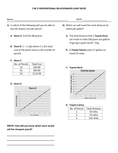 Proportional Relationships & Unit Rates Worksheet