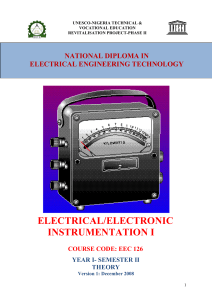 Electrical Instrumentation Coursebook