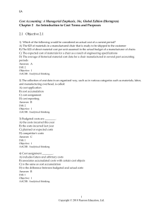 test bank chapter 2 an introduction to cost terms and purposes