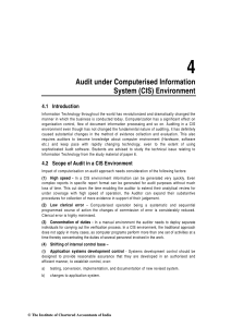 4 Audit under Computerised Information S