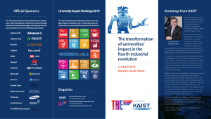 2019 THE-KAIST Innovation & Impact Summit ¾È³» ¸®ÇÃ·¿
