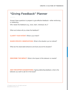 tool giving feedback planner