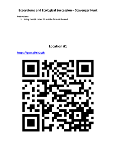 Ecosystems and Ecological Succession QR code Scavenger Hunt Turned online