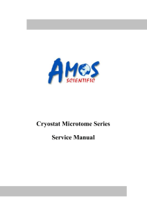 Amos Service Manual for Cryostat Microtome
